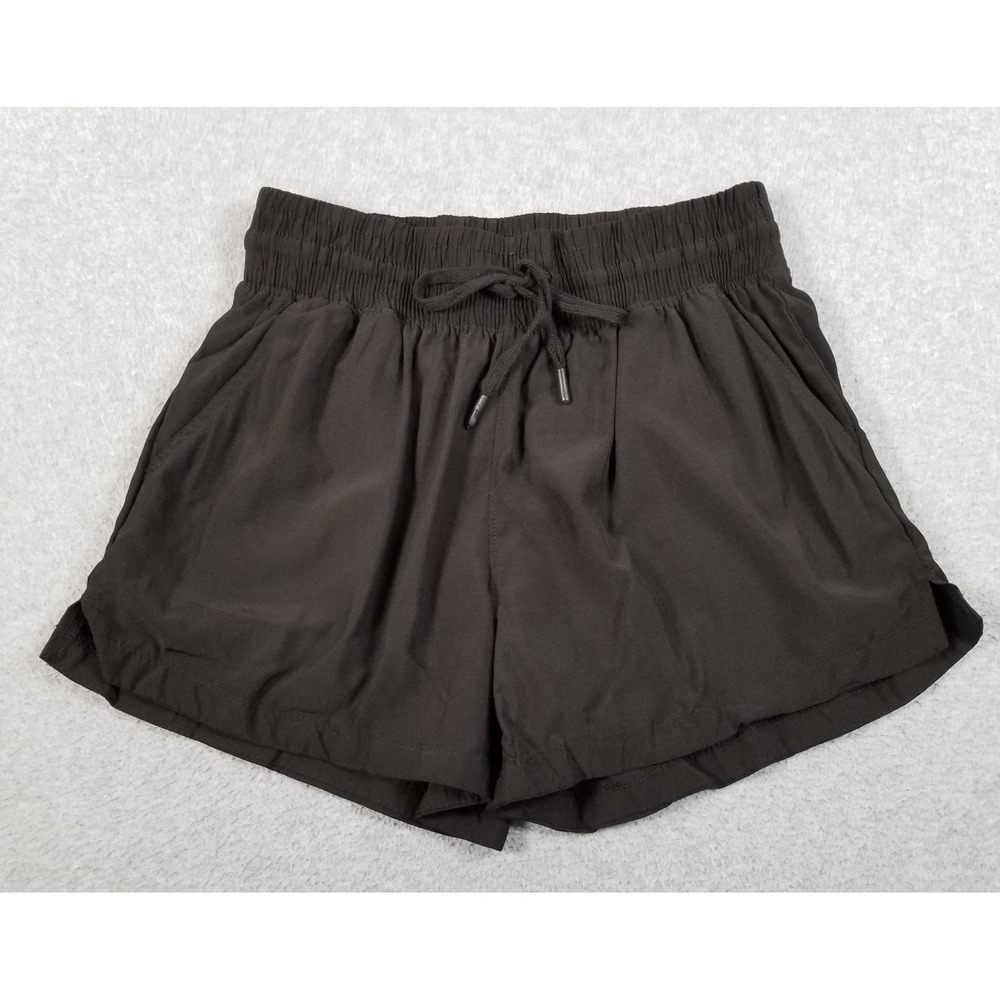 Shosho Athletic Shorts Womens Small S Black 2-in-1 Lined Running Gym Activewear